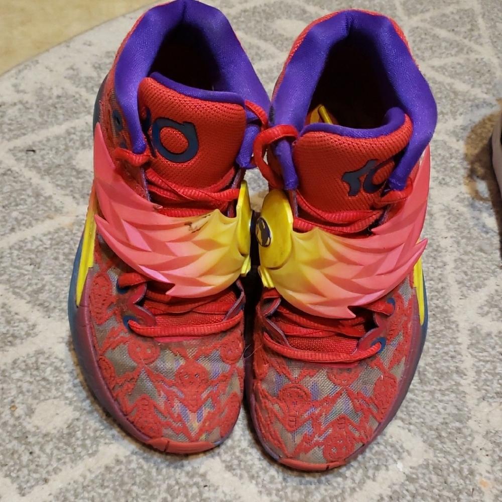 Nike Kids Sneakers in Red, Purple, and Yellow